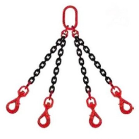 Elingue chaîne 4 brins avec crochet automatique à émerillon